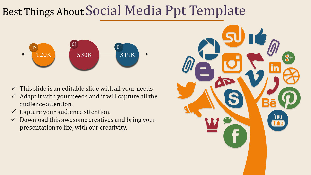 simple powerpoint presentation about social media